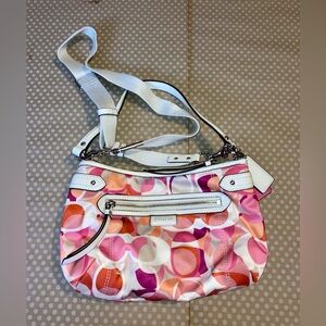 Coach Pink and Orange Signature Bag